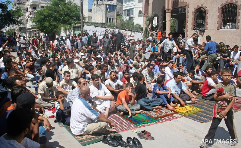 Palestinians attend prayers on the first Friday of the Muslim holy month of Ramadan in Gaza. After staging small anti-Hamas prayer vigils in recent weeks, Fatah hopes to intensify protests in the Muslim holy month of Ram...