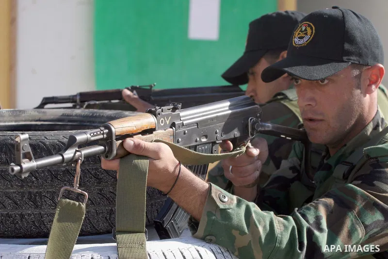 Members of the Palestinian Presidential Guard take part in a military training in the West Bank city of Ramallah.
