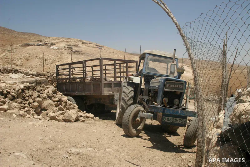 Palestinians live in caves depend on herding the sheep, in the West Bank Village of Ghenba, southern Hebron City.