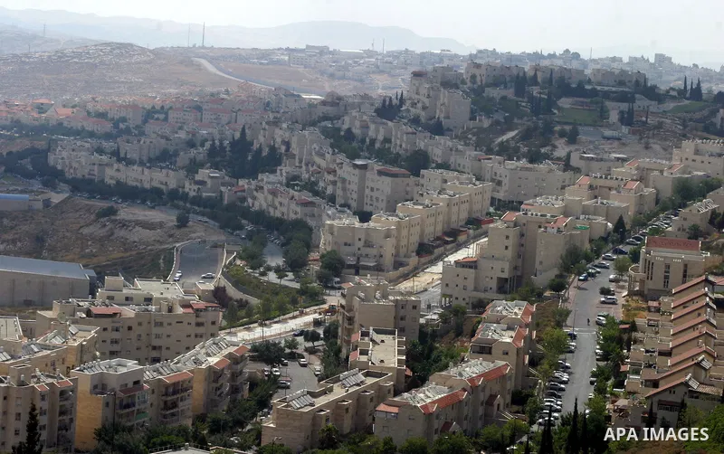 A Panorama view for the Israeli West Bank settlement of Bezgat Zeaf in Jerusalem city on July 6, 2009. Israel will not bow to pressure from Washington to halt settlement activity in the West Bank even for a temporary per...
