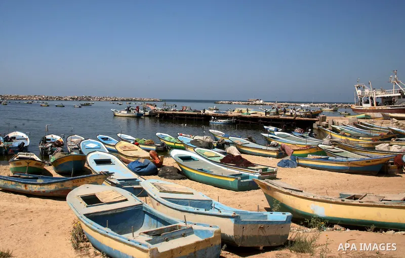 A ships dock on Gaza fishing seaport on August 22, 2009. Mohammed Othman
