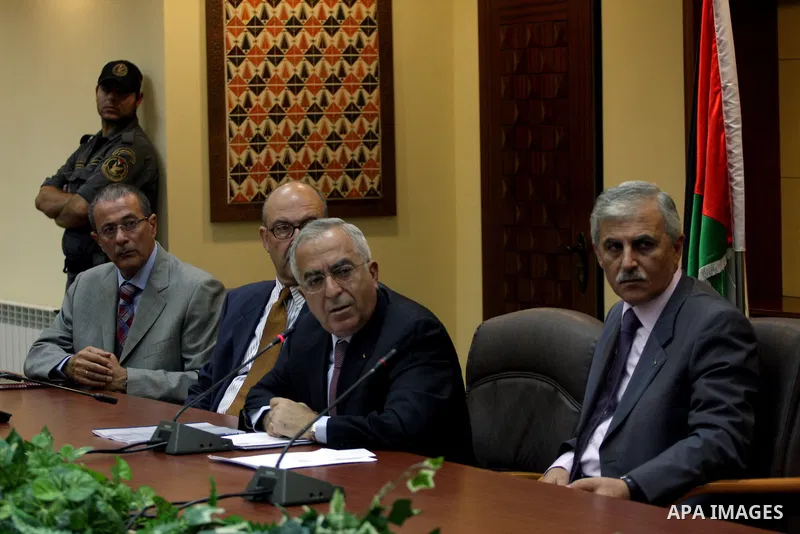 Palestinian Prime Minister Salam Fayyad holds a news conference in his office in the West Bank city of Ramallah August 25, 2009. Fayyad on Tuesday unveiled his plan for building the institutions and infrastructure of the...