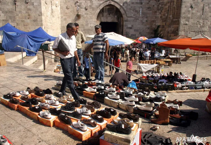 Palestinian persons near the Dome of the Rock on sep 2, 2009,Palestinian consider Jerusalem Islam's third holiest site.. Photo by Mahfouz Abu Turk