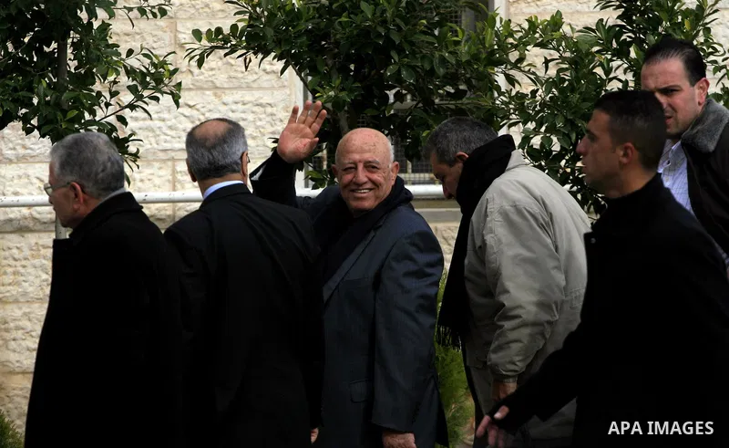 Central committee of Fatah movement member, Ahmed Kouraa attends the meeting of the central committee of the Palestinian Liberation Organization (PLO) in the West Bank town of Ramallah, 15 December 2009. Palestinian Pres...