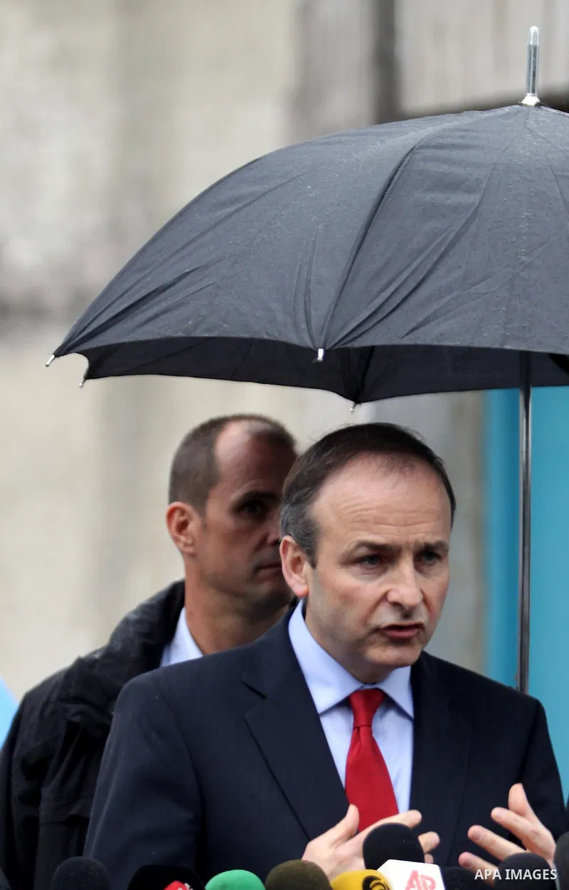 Irish Foreign Minister Micheal Martin delivers speech during a press conference at United Nations Relief and Works Agency (UNRWA) headquarters in Gaza City on February 25, 2010. Martin crossed into the Hamas-ruled Gaza S...