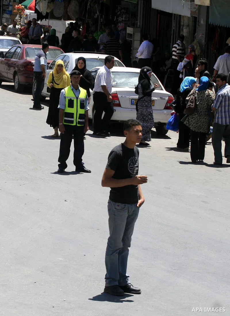 Palestinians stop moving during the siren for Nakba day in the West Bank city of Ramallah,Saturday, May 15, 2010.On May 15 Palestinians mark the 62 anniversary of what they call the "Nakba" (catastrophe) or the creation...