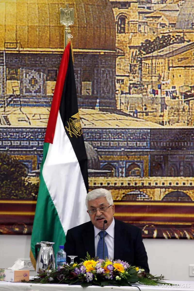 Palestinians President Mahmoud Abbas attends a meeting of the Palestinian leadership in the West Bank town of Ramallah, on 31 May 2010. Abbas condemned the long-anticipated Israeli takeover of six ships carrying humanita...