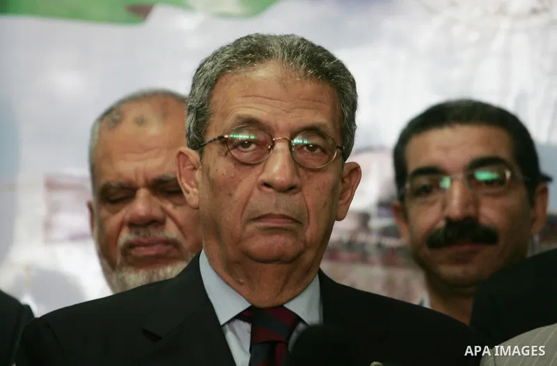Arab League chief Amr Mussa arrives in the Gaza Strip through the Rafah border crossing with Egypt June 13, 2010, on his first visit to the besieged territory which has been languishing under a tight Israeli-Egyptian blo...