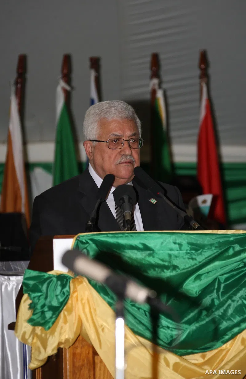 Palestinian President Mahmoud Abbas (Abu Mazen) during a speech at an African Union summit in Uganda on July 25,2010. Photo by Thaer Ganaim
