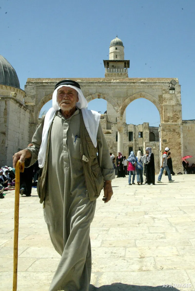 Muslims pray in front of the Dome of the Rock on the compound known to Muslims as al-Haram al-Sharif and to Jews as Temple Mount during the final Friday of the holy month of Ramadan in Jerusalem's Old City September 3, 2...