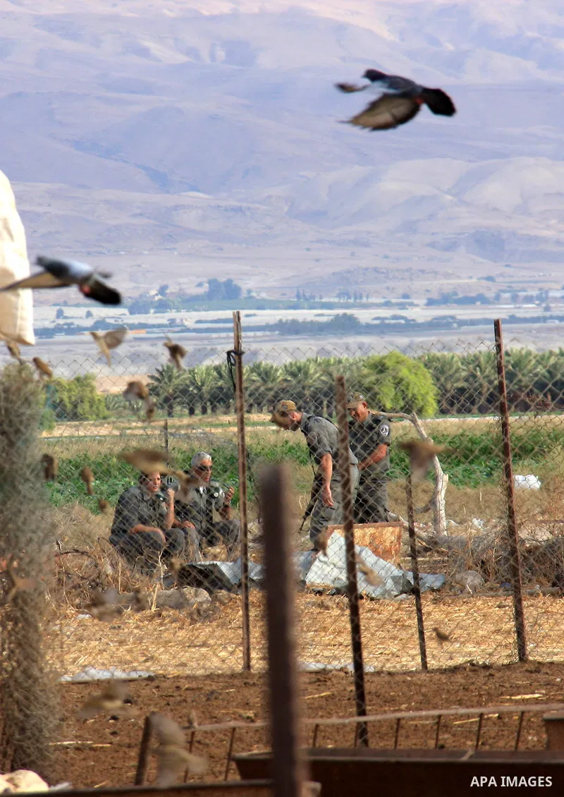 Israeli soldiers secure the area after clashes between Jewish settlers from Meswah settlement and Palestinians on the outskirts of Jiftlik, near Jericho in the West Bank town ,Sunday, Oct. 31, 2010. Frequently there are...