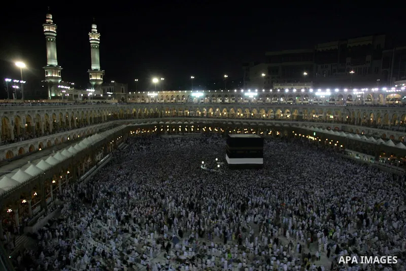 Muslim pilgrims move around the Kaaba inside the Grand Mosque during the annual Hajj in Mecca, Saudi Arabia, Nov 8, 2010. Some 2.5 million Muslims from more than 160 countries converge annually on the Islamic cities of M...