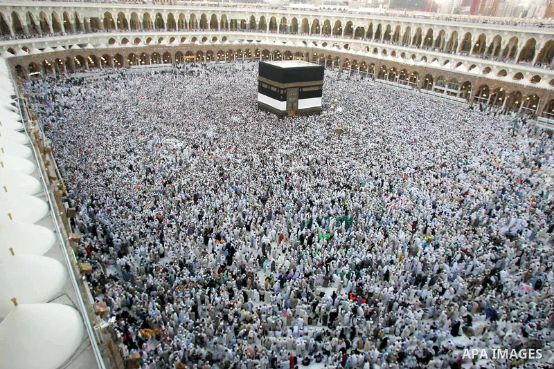 Muslim pilgrims move around the Kaaba inside the Grand Mosque during the annual Hajj in Mecca, Saudi Arabia, Nov 9, 2010. Some 2.5 million Muslims from more than 160 countries converge annually on the Islamic cities of M...