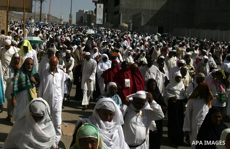 Muslim pilgrims attend Friday prayers outside the Grand Mosque during the annual Hajj in Mecca, Saudi Arabia, Nov 12, 2010. Some 2.5 million Muslims from more than 160 countries converge annually on the Islamic cities of...