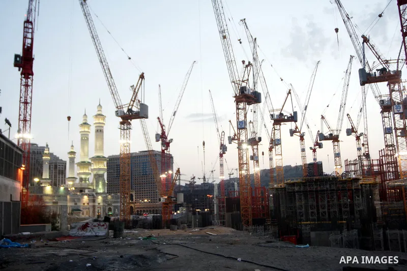 A construction site is seen around the Grand Mosque during the annual Hajj in Mecca, Saudi Arabia, Nov 13, 2010. Some 2.5 million Muslims from more than 160 countries converge annually on the Islamic cities of Mecca and...