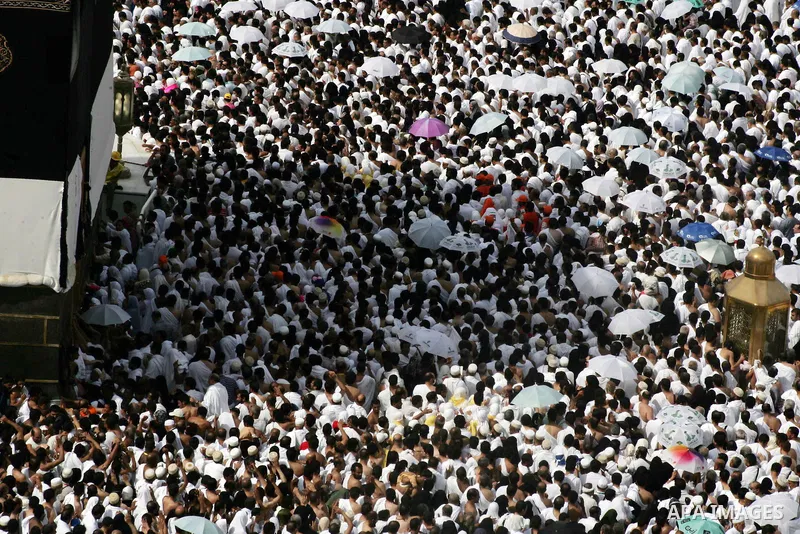 Muslim pilgrims move around the Kaaba inside the Grand Mosque during the annual Hajj in Mecca, Saudi Arabia, Nov 14, 2010. Some 2.5 million Muslims from more than 160 countries converge annually on the Islamic cities of...