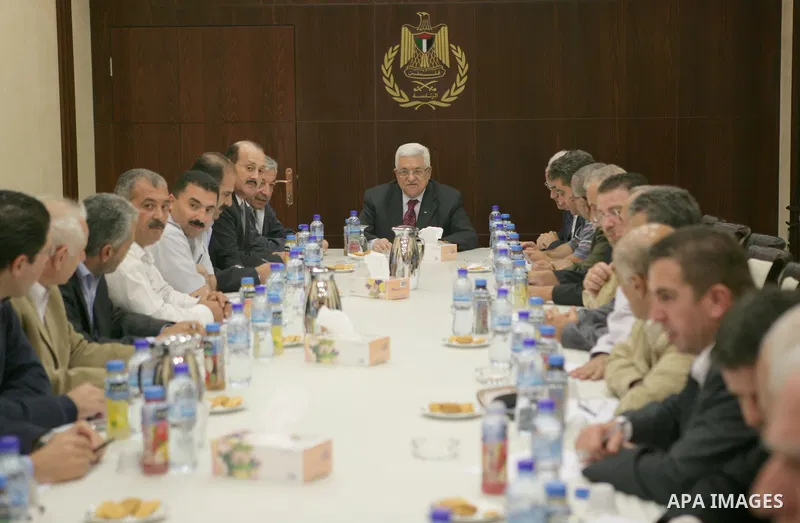 Palestinian President Mahmoud Abbas (Abu Mazen) during a meeting of Trustees of the mystery of the regions, of the Fatah movement in the West Bank city of Ramallah on Nov. 15,2010 . Photo by Thaer Ganaim