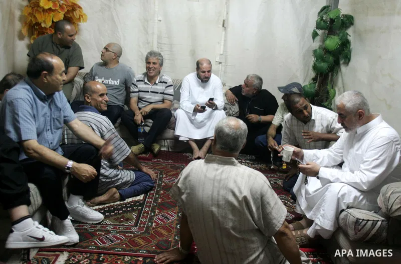 Palestinian Minister of Awqaf, Mahmoud al-Habash sits in his tent in Mina near the holy city of Mecca on November 17, 2010, as more than two million Muslim pilgrims launched into the final rituals of the hajj ahead of th...