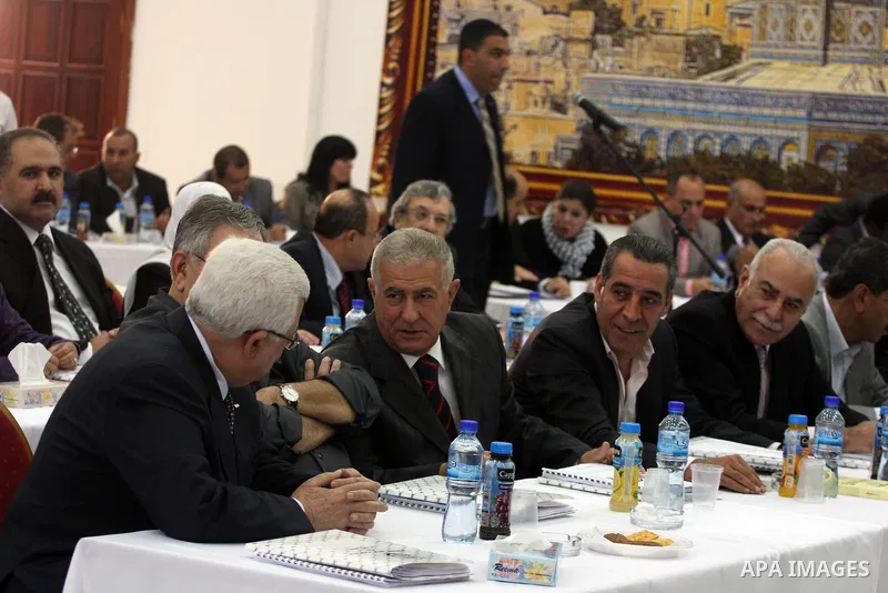 Palestinian President Mahmoud Abbas attends a meeting of the Fatah Revolutionary Council in the West Bank city of Ramallah November 24, 2010 . photo by Issam Rimawi