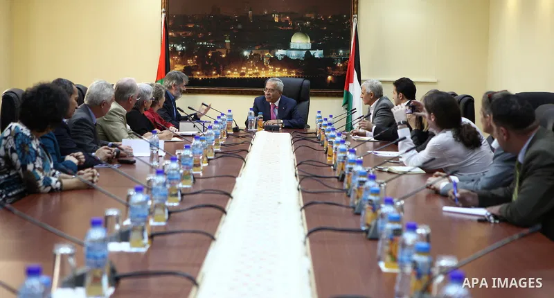 Palestinian Prime Minister Salam Fayyad during his meeting with members of the European Parliament in the West Bank city of Ramallah on Nov. 30,2010. Photo by Mustafa Abu Dayeh