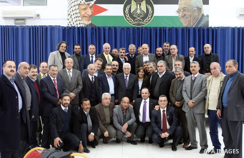 Palestinian President Mahmoud Abbas (Abu Mazen) during a meeting with members from Fatah Movement in the West Bank city of Ramallah on Dec. 20,2010. Photo by Thaer Ganaim