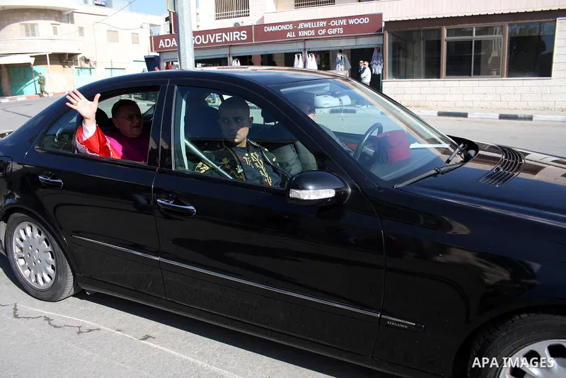 The Latin Patriarch of Jerusalem Fouad Twal arrives to the West Bank city of Bethlehem December 24, 2010. Twal crossed from Jerusalem into Bethlehem through a checkpoint on Thursday to attend an annual Christmas processi...