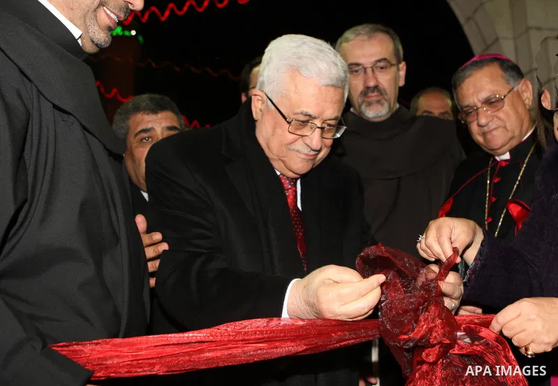 Palestinian President Mahmoud Abbas (Abu Mazen) during the opening of the tourist information center, in the West Bank City of Bethlehem on Dec. 24,2010. Photo by Thaer Ganaim