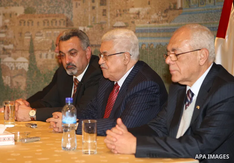 Palestinian President Mahmoud Abbas (Abu Mazen) during a meeting with Christian delegation from the Gaza Strip, in the West Bank city of Bethlehem on Dec. 24,2010. Photo by Thaer Ganaim