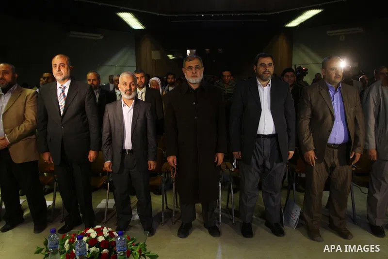 Palestinian leaders attend a celebration in Gaza City to mark the end of prisoners year, Dec. 28, 2010. About 7000 prisoners are in Israeli jails according to the Palestinian prisoners ministry. Photo by Ashraf Amra