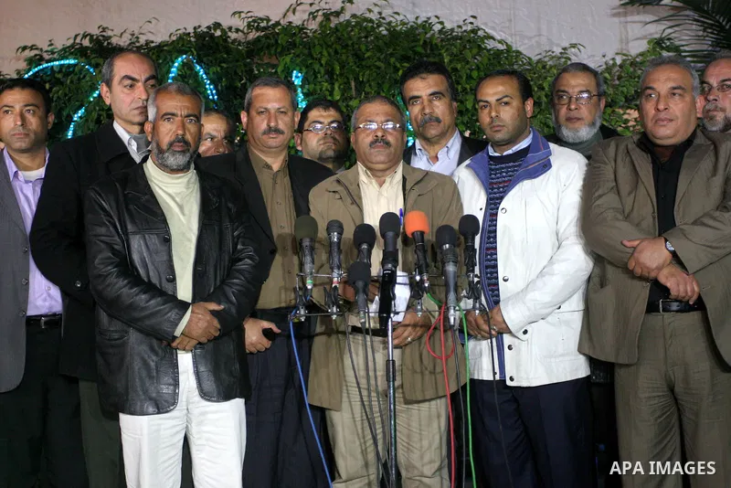 Palestinian factions attend a press conference about the Israeli threats to launch a new war on Gaza Strip, Gaza City on Dec. 28,2010. Photo by Mohammed Asad
