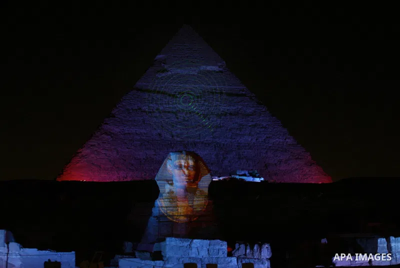 The Pyramids Sound and Light Shows, In a celebration that was attended by a number of prominent Egyptian and Chinese figures, in Giza January 5, 2011 . The first time the Chinese language in the Pyramids Sound and Light...