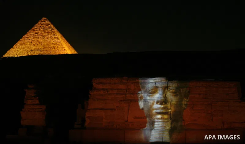 The Pyramids Sound and Light Shows, In a celebration that was attended by a number of prominent Egyptian and Chinese figures, in Giza January 5, 2011 . The first time the Chinese language in the Pyramids Sound and Light...
