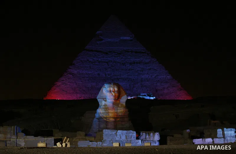 The Pyramids Sound and Light Shows, In a celebration that was attended by a number of prominent Egyptian and Chinese figures, in Giza January 5, 2011 . The first time the Chinese language in the Pyramids Sound and Light...