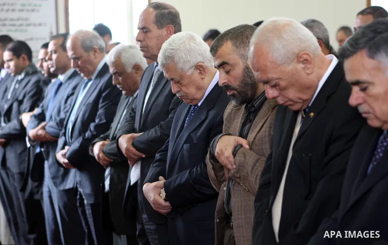 Palestinian President Mahmoud Abbas during friday prayers at Rabat mosque, in the West Bank City of Bethlehem on Jan. 7, 2011. Photo by Thaer Ganaim