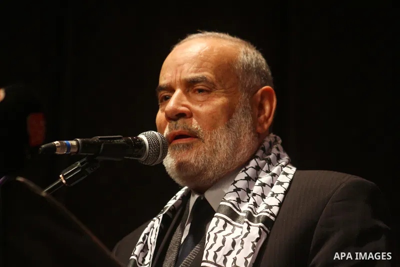 The spokesman of the Palestinian parliament, Ahmed Bahr speaks during a celebration to honor Palestinian disabled who injured during the Israeli war on Gaza Strip 2008-2009 on the second anniversary of the war, in Gaza c...