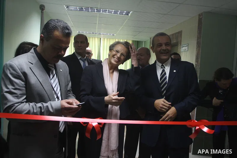 French Foreign Minister Michele Alliot Marie visits al-Quds hospital in Gaza City, on Jan. 21, 2011. A crowd of furious Palestinian protesters tried to block the French foreign minister on her way into the Gaza Strip on...