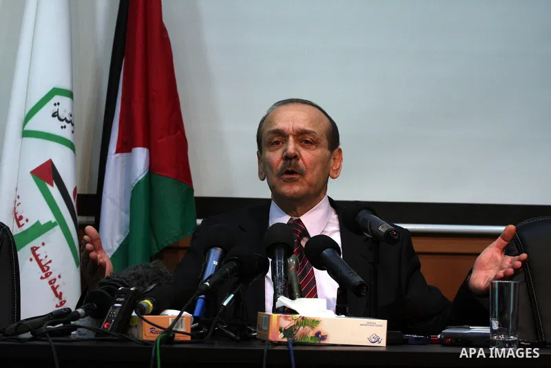Secretary General of the Council of the Palestine Liberation Organization (PLO), Yasser Abed Rabbo, speaks during a press conference, in the West Bank town of Ramallah on 24 January 2011, concerning the 1,600 secret docu...