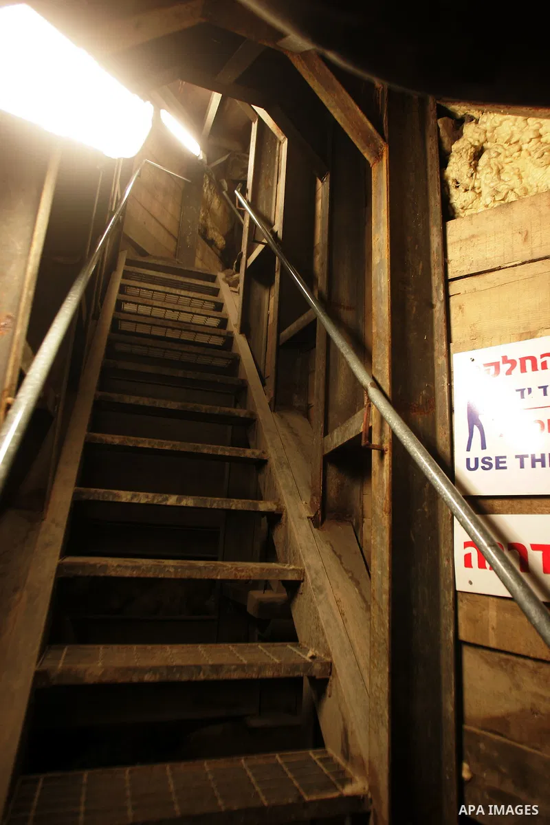 A picture taken on January 25, 2011 shows the controversial 600-metre tunnel, originally built as a drainage channel during the Second Temple period, which starts at a site near the flashpoint Al-Aqsa mosque compound ins...