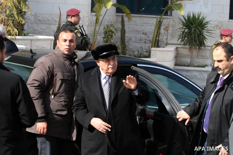 Palestinian President Mahmoud Abbas attends a Palestinian Liberation Organization (PLO) executive committee meeting in the West Bank city of Ramallah, on Jan. 26, 2011. The meeting was to discuss the leaking of documents...