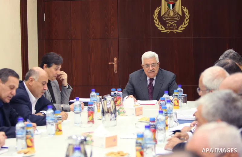 Palestinian President Mahmoud Abbas during a meeting of the Central Committee of Fatah movement , the West Bank City of Ramallah on Jan. 27, 2011. Photo by Thaer Ganaim
