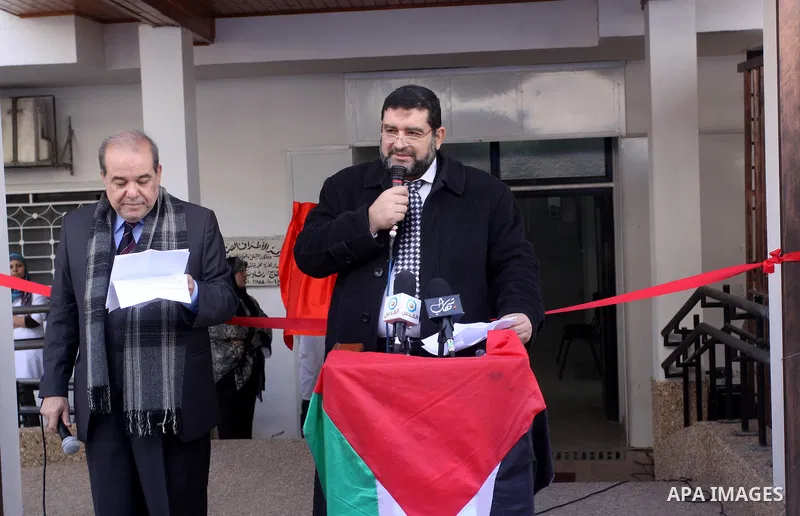 Palestinians attend the opening of a new prosthetics and paralysis center in coordination between the International Committee of Red Cross and the Municipality of Gaza, after the rehabilitation and development of the cen...