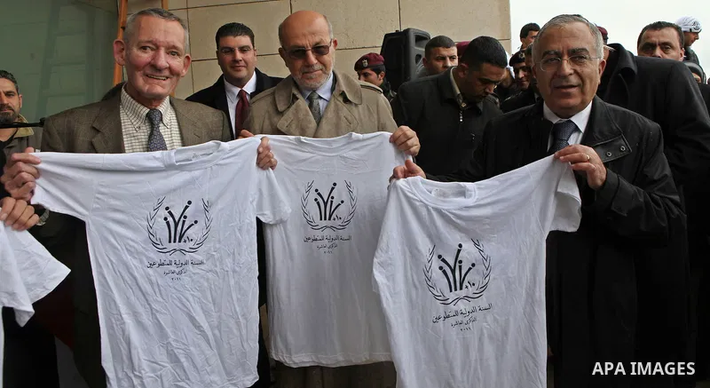 Palestinian Prime Minister Salam Fayyad participates in the volunteering day in the West Bank city of Ramallah on Feb. 1,2011. Photo by Mustafa Abu Dayeh