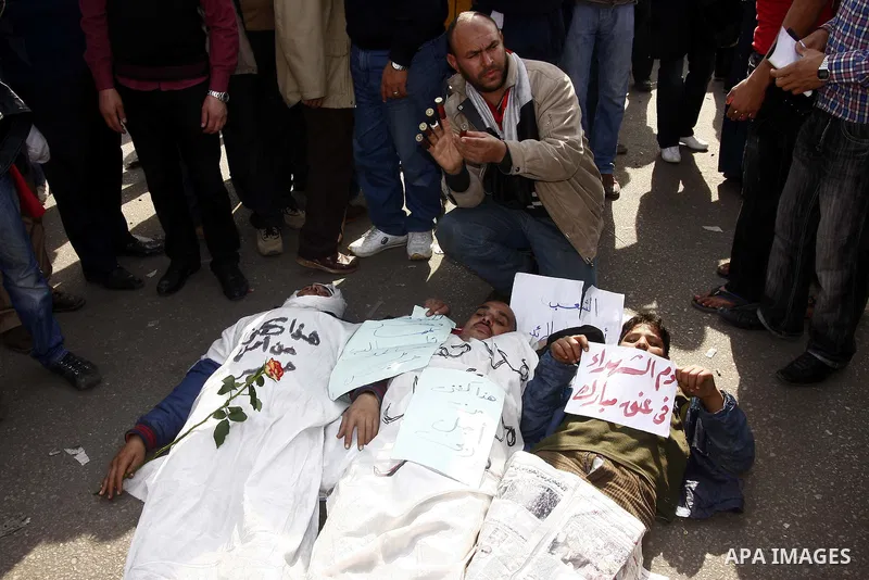 Anti-government protesters demonstrate in Tahrir, or Liberation Square in Cairo, Egypt, Tuesday, Feb. 1, 2011. More than a quarter-million people flooded into the heart of Cairo Tuesday, filling the city's main square in...