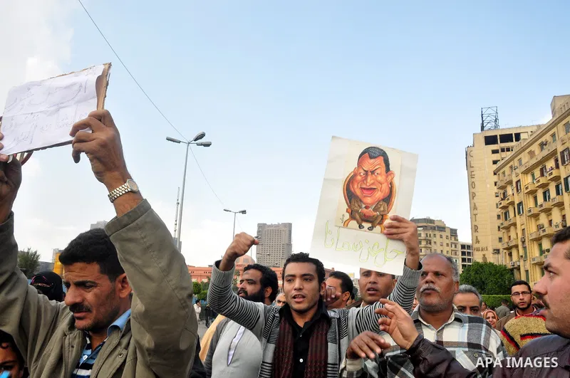 Anti-government protesters demonstrate against president Hosni Mubarak regime in Tahrir, or Liberation Square in Cairo, Egypt, Jan. 30, 2011. Photo by Ahmed Asad