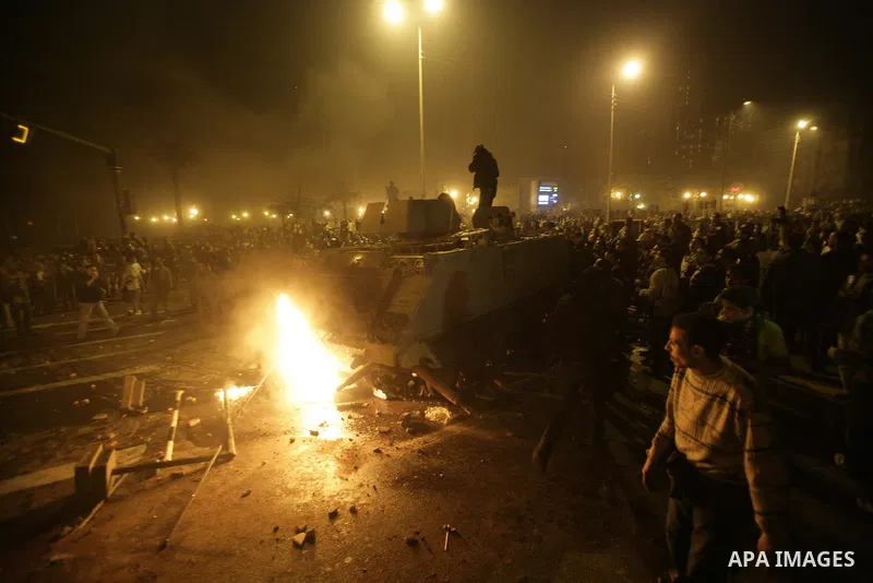 Anti-government protesters demonstrate against president Hosni Mubarak regime in Tahrir, or Liberation Square in Cairo, Egypt, Jan. 29, 2011. Photo by Karam Nasser