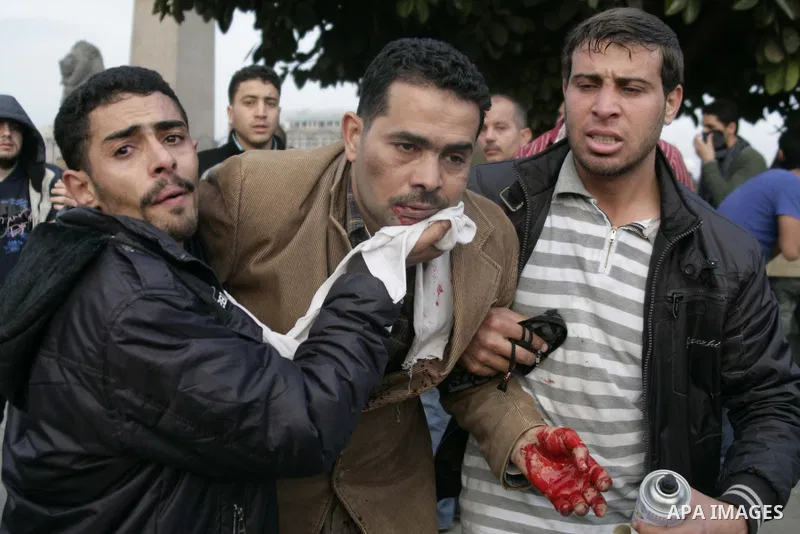 Anti-government protesters demonstrate against president Hosni Mubarak regime in Tahrir, or Liberation Square in Cairo, Egypt, Jan. 29, 2011. Photo by Karam Nasser