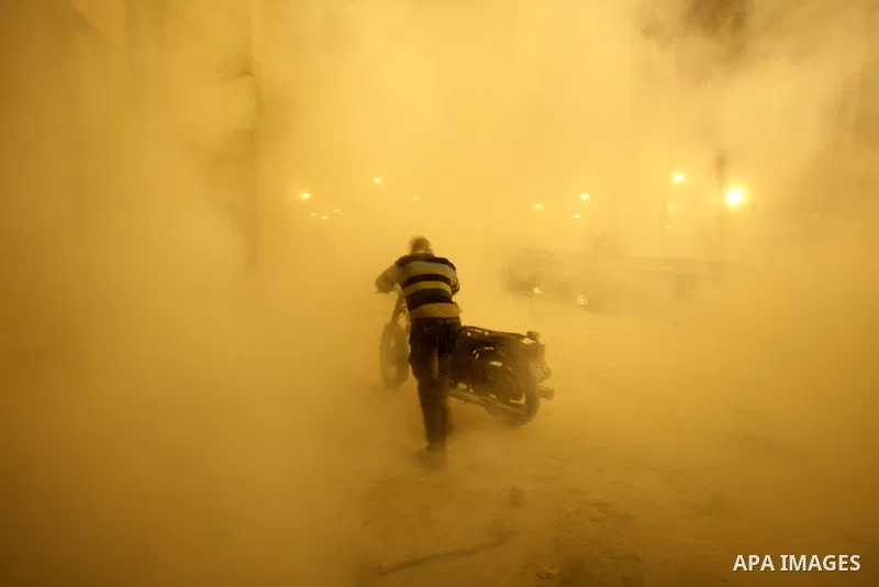 Egyptian policemen fire tear gas canisters towards anti-government protesters during a demonstration against president Hosni Mubarak regime in Tahrir, or Liberation Square in Cairo, Egypt, Jan. 29, 2011. Photo by Karam N...