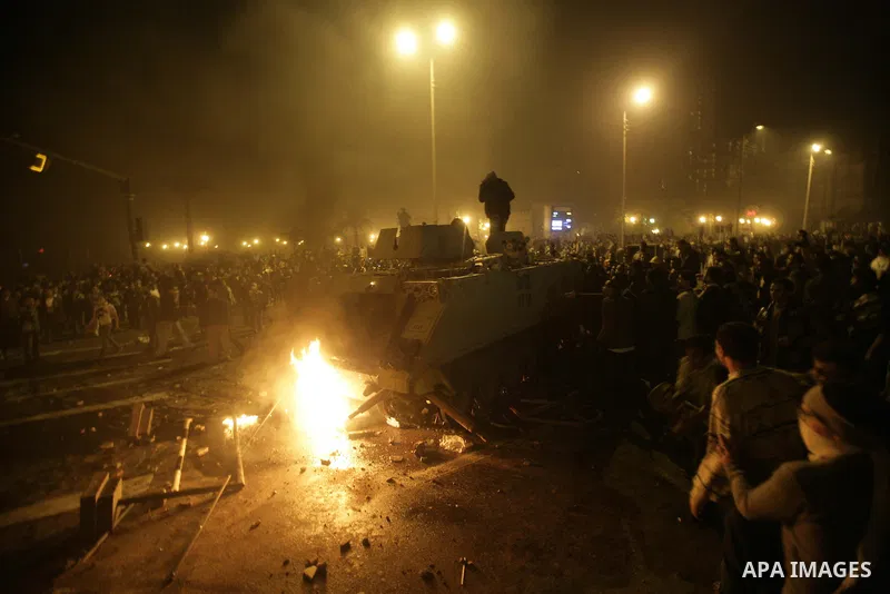 Anti-government protesters demonstrate against president Hosni Mubarak regime in Tahrir, or Liberation Square in Cairo, Egypt, Jan. 29, 2011. Photo by Karam Nasser
