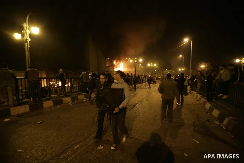 Anti-government protesters demonstrate against president Hosni Mubarak regime in Tahrir, or Liberation Square in Cairo, Egypt, Jan. 29, 2011. Photo by Karam Nasser