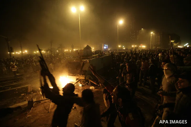 Anti-government protesters demonstrate against president Hosni Mubarak regime in Tahrir, or Liberation Square in Cairo, Egypt, Jan. 29, 2011. Photo by Karam Nasser
